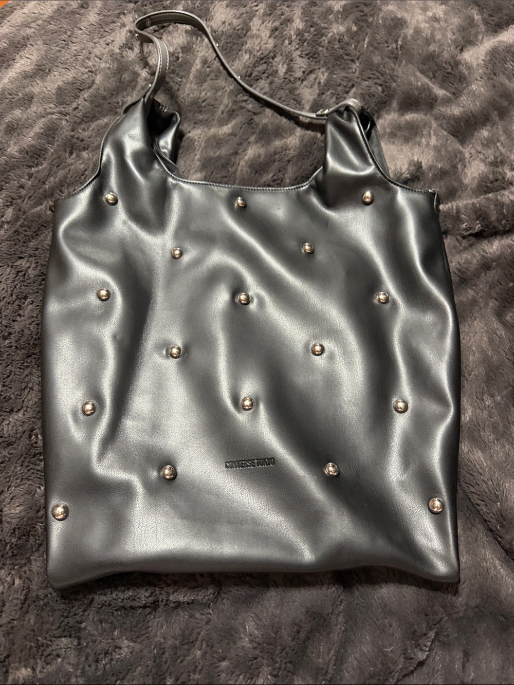 Converse Black Tote with Metallic Studs